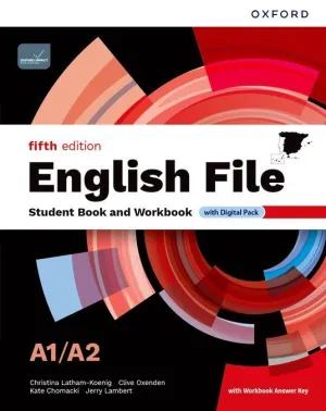 ENGLISH FILE A1/A2. 5ED. STUDENT'S BOOK AND WORKBOOK AND DIGITAL WITH KEY