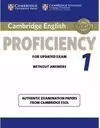 CAMBRIDGE ENGLISH PROFICIENCY 1 FOR UPDATED EXAM STUDENT'S BOOK WITHOUT ANSWERS
