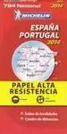 ESPAÑA PORTUGAL MAPA 2014 DESPLEGABLE ALTA RESIST. 794