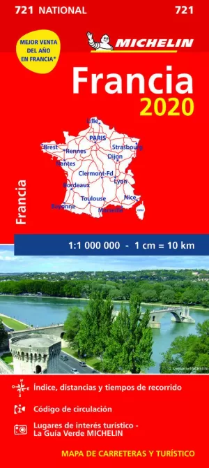 MAPA FRANCIA 2020 (721 NATIONAL DESPLEGABLE)