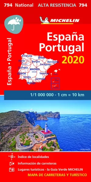 MAPA ESPAÑA - PORTUGAL 2020 