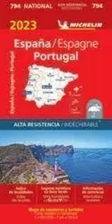 MAPA ESPAÑA PORTUGAL 2023 NATIONAL (DESPLEGABLE ALTA RESITENCIA 794)