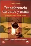 TRANSFERENCIA DE CALOR Y DE MASA