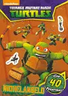 LAS TORTUGAS NINJA. MICHELANGELO. ACTIVIDADES CON PEGATINAS