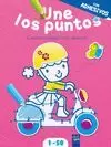 UNE LOS PUNTOS CON ADHESIVOS. ROSA