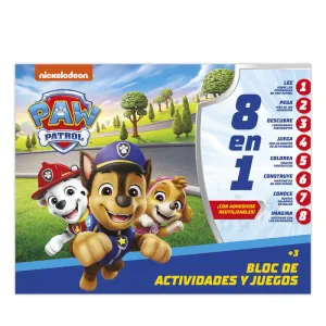 PATRULLA CANINA (PAW PATROL) BLOC DE ACTIVIDADES Y JUEGOS 8 EN 1