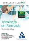 TÉCNICO FARMACIA 2016 SAS TEMARIO ESPECÍFICO