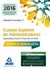 GESTION FINANCIERA 2016 JUNTA ANDALUCIA (A1.1200) CUERPO SUPERIOR ADMINISTRADORES