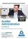 AUXILIAR ADMINSTRATIVO 2017 ADMON GENERAL ESTADO