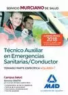 TÉCNICO AUXILIAR EN EMERGENCIAS SANITARIAS/CONDUCTOR.TEMARIO PARTE ESPECÍFICA VO