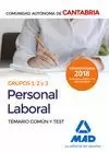 PERSONAL LABORAL DE LA COMUNIDAD AUTÓNOMA DE CANTABRIA GRUPOS 1, 2 Y 3. TEMARIO