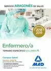 ENFERMERO/A DEL SERVICIO ARAGONÉS DE SALUD. TEMARIO ESPECÍFICO VOLUMEN 4
