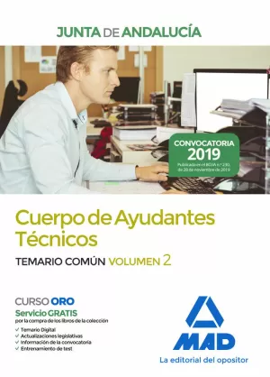 AYUDANTES TECNICOS 2019 CUERPO JUNTA ANDALUCIA