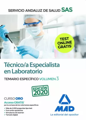 TECNICO ESPECIALISTA LABORATORIO SAS 2020