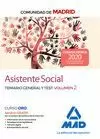 ASISTENTE SOCIAL DE LA COMUNIDAD DE MADRID. TEMARIO GENERAL Y TEST VOLUMEN 2