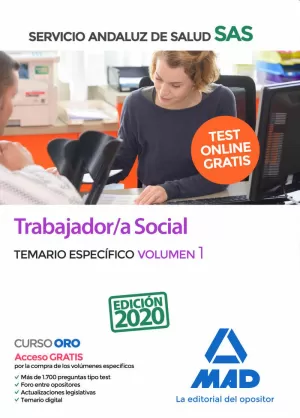 TRABAJADOR/A SOCIAL SAS 2020. SERVICIO ANDALUZ DE SALUD.