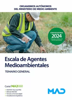 ESCALA DE AGENTES MEDIOAMBIENTALES 2024 ORGANISMOS AUTÓNOMOS DEL MINISTERIO DE MEDIO AMBIENTE