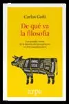 DE QUE VA LA FILOSOFIA