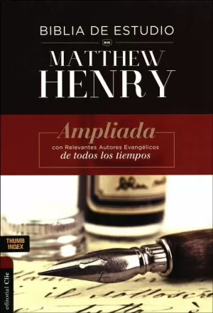 BIBLIA DE ESTUDIO MATTHEW HENRY TAPA DURA CON ÍNDICE