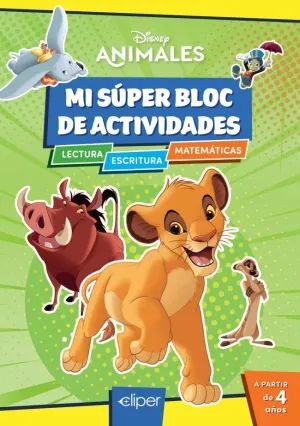 SÚPER BLOC DE ACTIVIDADES ANIMALES DISNEY