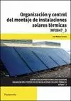ORGANIZACION CONTROL MONTAJE INSTALACIONES SOLARES TERMICAS