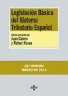 SISTEMA TRIBUTARIO ESPAÑOL 2015 LEGISLACIÓN BÁSICA