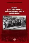 TEXTOS PARA LA HISTORIA DEL SOCIALISMO VASCO (1890-1921)