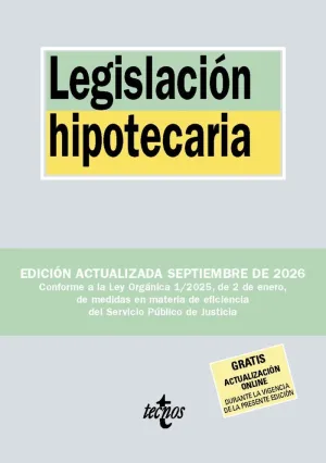 LEGISLACIÓN HIPOTECARIA 2026