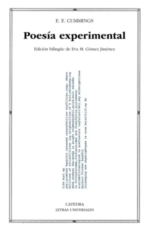 E.E. CUMMINGS POESÍA EXPERIMENTAL (BILINGÜE)