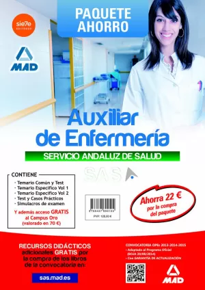 PACK AHORRO AUXILIAR ENFERMERIA SAS 2014