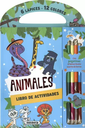 ANIMALES LIBRO DE ACTIVIDADES + 6 LAPICES