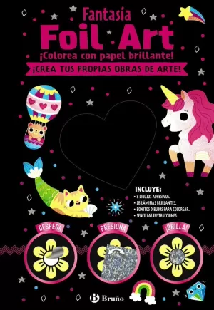 FOIL ART FANTASIA COLOREA CON PAPEL BRILLANTE