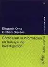 COMO USAR LA INFORMACION EN TRABAJOS DE INVESTIGACION