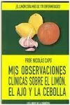 MIS OBSERVACIONES CLINICAS SOBRE LIMON AJO Y CEBOLLA