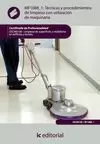 MF1088_1 TÉCNICAS Y PROCEDIMIENTOS DE LIMPIEZA CON UTILIZACIÓN DE MAQUINARIA