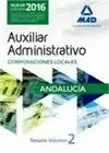 AUXILIAR ADMINISTRATIVO 2016 CORPORACIONES LOCALES ANDALUCÍA