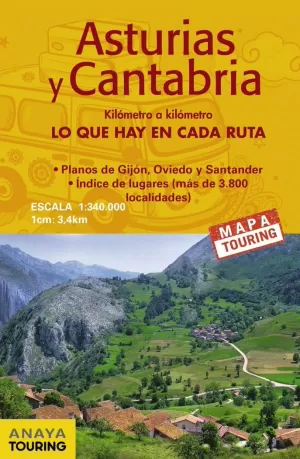 MAPA DE CARRETERAS ASTURIAS Y CANTABRIA (DESPLEGABLE)