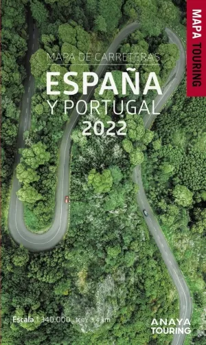 MAPA CARRETERAS ESPAÑA PORTUGAL 2022 1:340.000