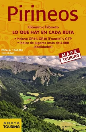 MAPA DE LOS PIRINEOS 1:340.000 (DESPLEGABLE)