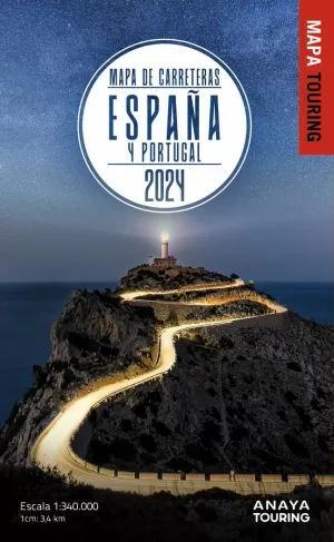 MAPA CARRETERAS 2024 ESPAÑA Y PORTUGAL 1:340.000
