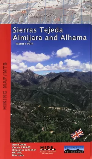SIERRA TEJEDAS ALMIJARA AND ALHAMA. MAPA SENDERISMO INGLÉS