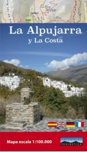 MAPA ALPUJARRA Y LA COSTA ESCALA 1:100.000. MAPA SENDERISMO
