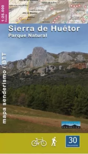 SIERRA DE HUETOR PARQUE NATURAL ESCALA 1:25000. MAPA SENDERISMO