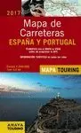 MAPA DE CARRETERAS DE ESPAÑA Y PORTUGAL 1:340.000, MAPA TOURING 2017