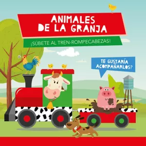 ANIMALES DE GRANJA (LIBRO + TREN ROMPECABEZAS)