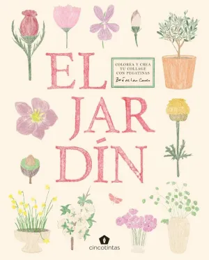 JARDÍN COLOREA Y CREA TU COLLAGE CON PEGATINAS