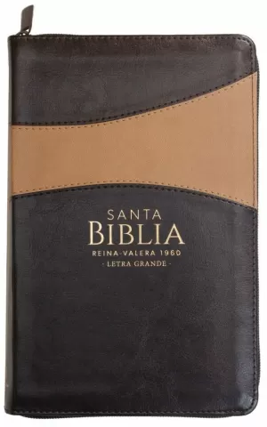 BIBLIA RVR60 MANUAL I/PIEL MARRÓN CREMALLERA LETRA GRANDE